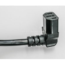 IEC 320 C14 Macho para C13 Feminino Extensão Power Connector Up 90 graus à direita